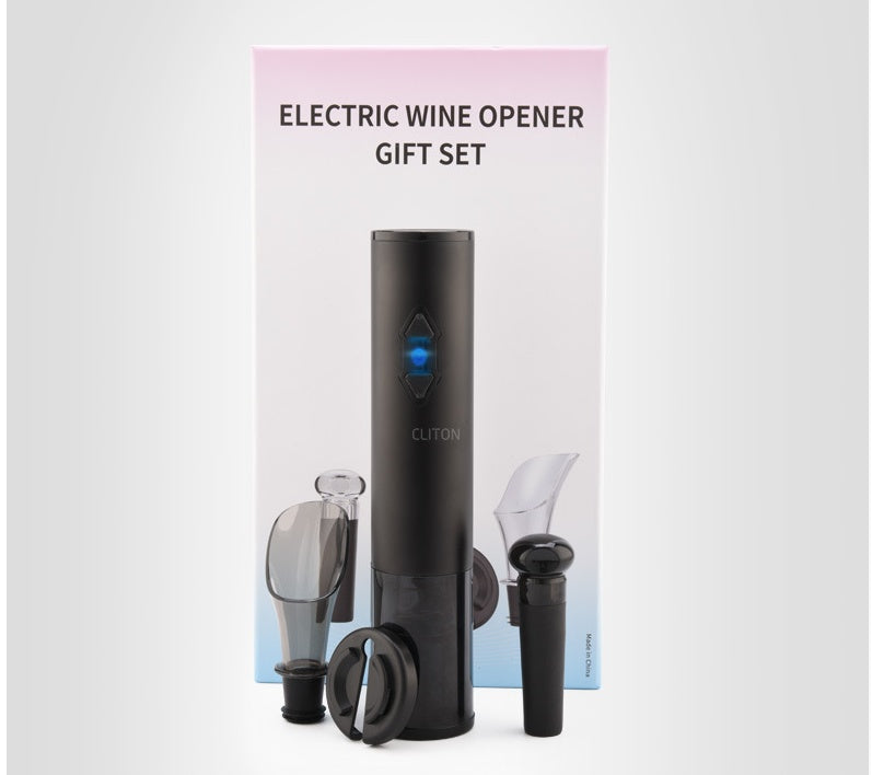 Electric Wine Opener Set – Cordless Corkscrew with Foil Cutter & Charger