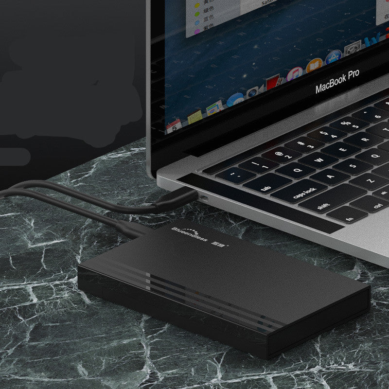 External Hard Drive Enclosure for 2.5" HDD/SSD – USB-C & USB 3.0 Solid State Mechanical Disk Case, 5Gbps High-Speed Notebook Storage Box