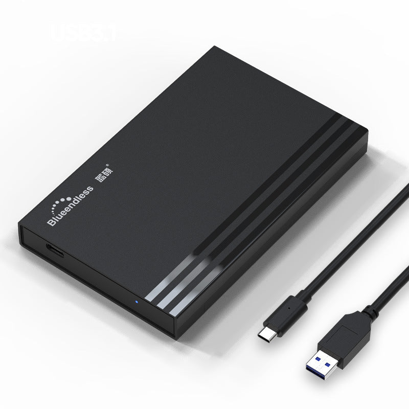 External Hard Drive Enclosure for 2.5" HDD/SSD – USB-C & USB 3.0 Solid State Mechanical Disk Case, 5Gbps High-Speed Notebook Storage Box