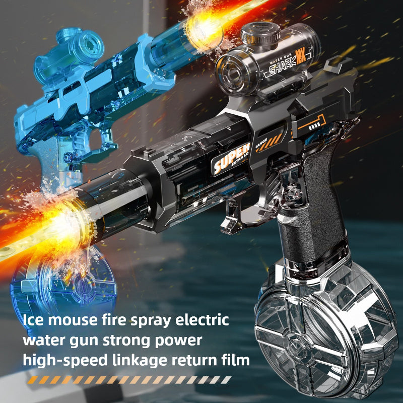 AquaBlaster X™ LED Electric Water Gun – Automatic Recoil Spray Toy for Kids, Summer Outdoor Fun
