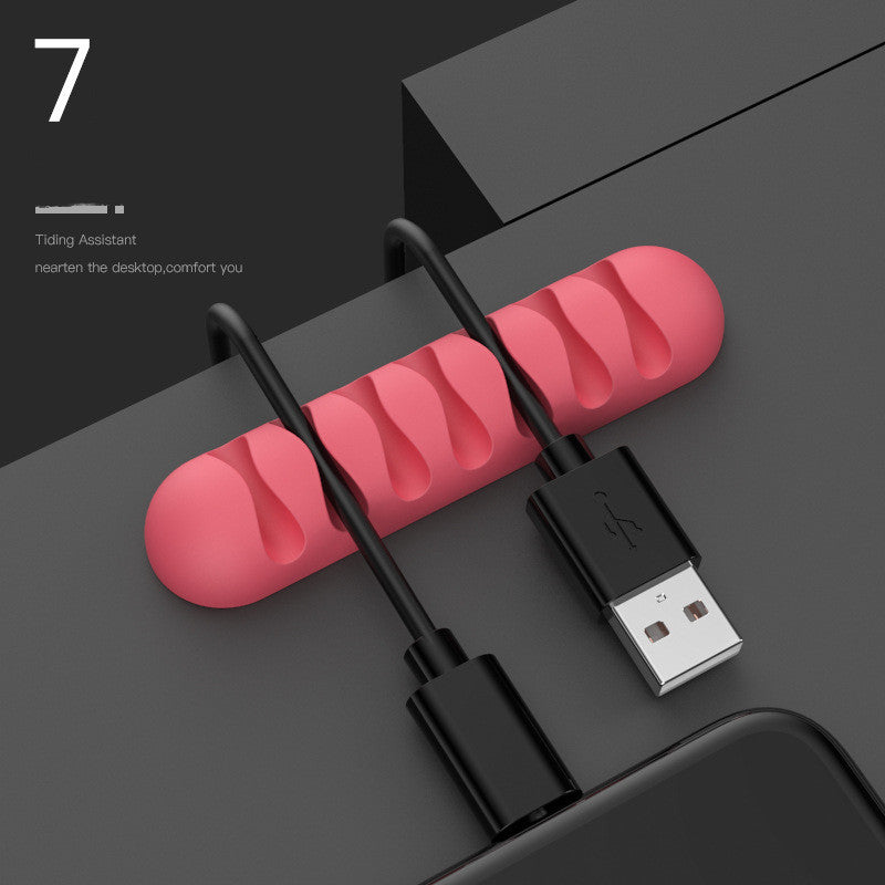Cable Management Clip – Silicone Wire Organizer for USB, Earphones & Network Cables