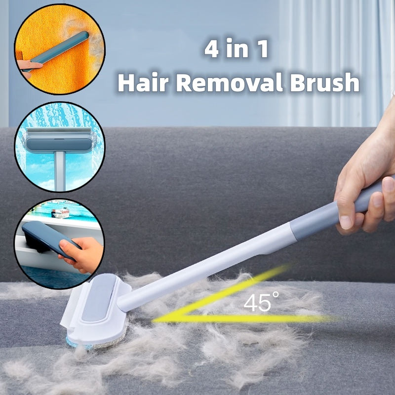 4-in-1 Pet Hair Remover Brush – Dog & Cat Hair Cleaner, Window Screen Cleaning Tool & Multi-Surface Brush