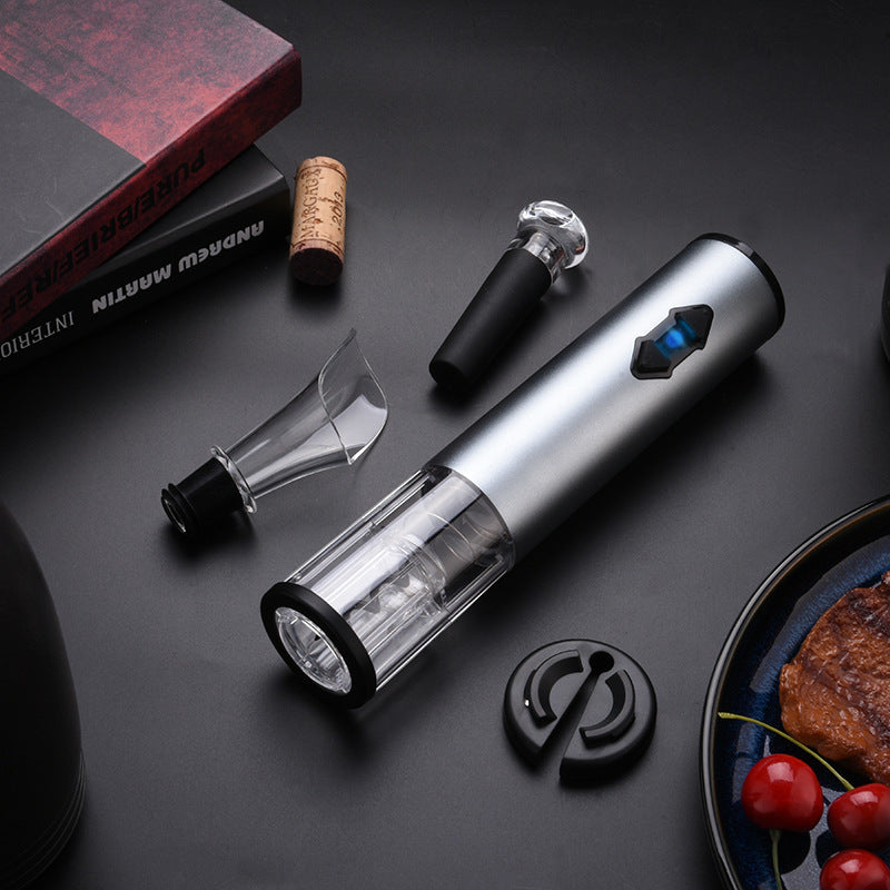 Electric Wine Opener Set – Cordless Corkscrew with Foil Cutter & Charger