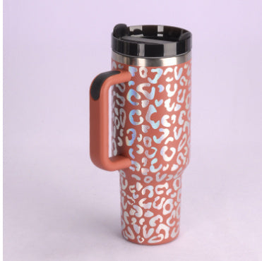 40oz Insulated Tumbler with Handle & Straw – Stainless Steel Spill-Proof Travel Mug with Lid for Coffee, Car, Gym, Office & Gifts