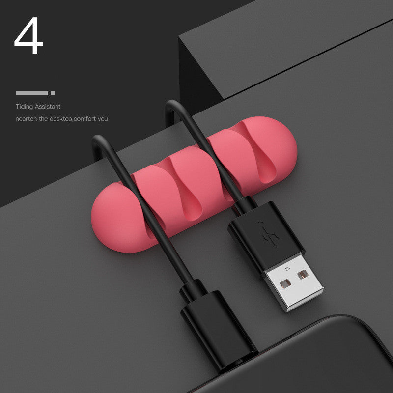 Cable Management Clip – Silicone Wire Organizer for USB, Earphones & Network Cables