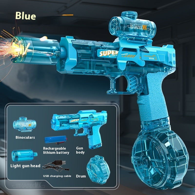 AquaBlaster X™ LED Electric Water Gun – Automatic Recoil Spray Toy for Kids, Summer Outdoor Fun