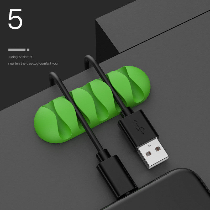 Cable Management Clip – Silicone Wire Organizer for USB, Earphones & Network Cables