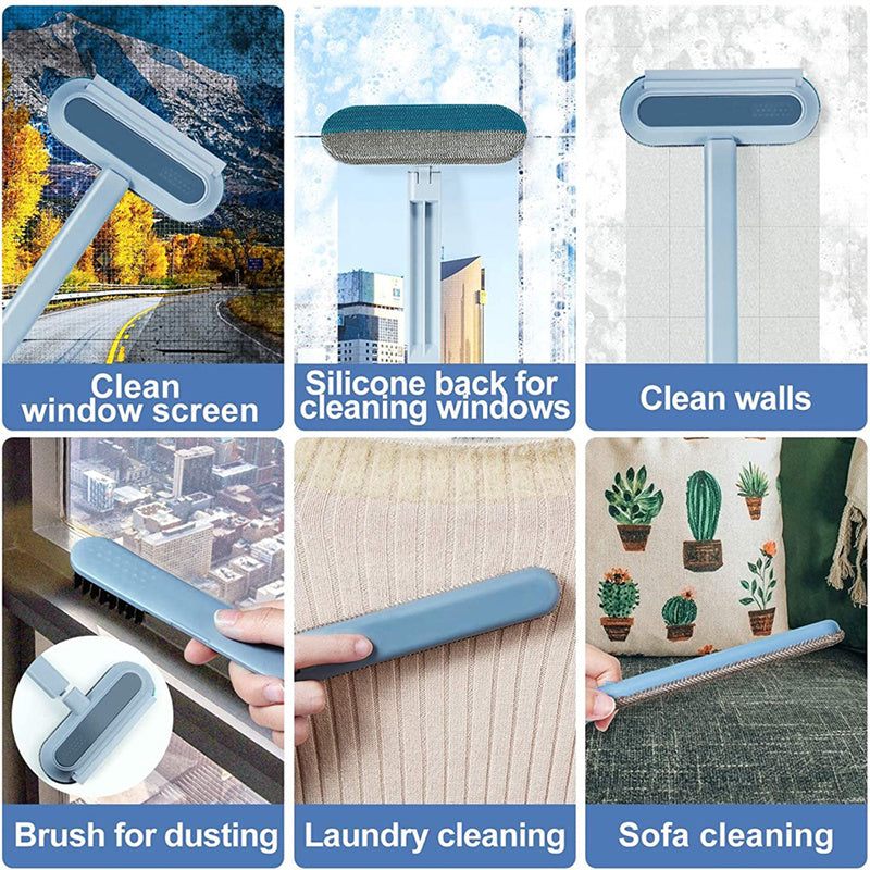 4-in-1 Pet Hair Remover Brush – Dog & Cat Hair Cleaner, Window Screen Cleaning Tool & Multi-Surface Brush