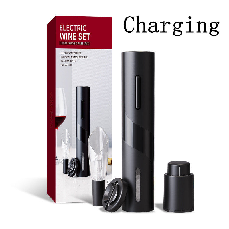 Electric Wine Opener Set – Cordless Corkscrew with Foil Cutter & Charger