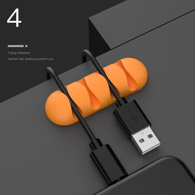 Cable Management Clip – Silicone Wire Organizer for USB, Earphones & Network Cables
