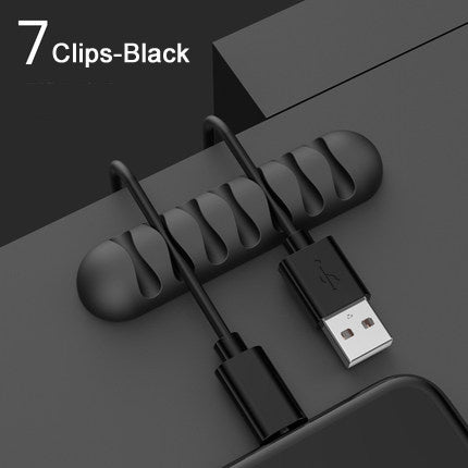 Cable Management Clip – Silicone Wire Organizer for USB, Earphones & Network Cables