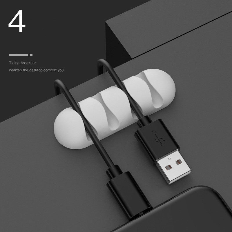 Cable Management Clip – Silicone Wire Organizer for USB, Earphones & Network Cables