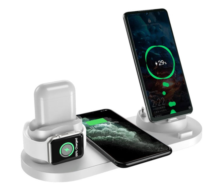 6-in-1 Fast Wireless Charging Station – Multi-Device Charging Dock for Phone, Watch & AirPods