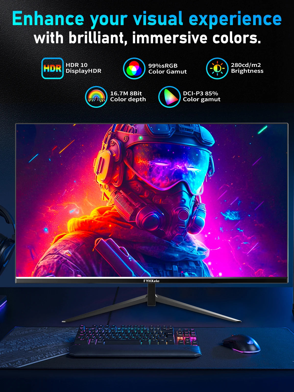 24Inch 180Hz Gaming Monitor 1K FHD Computer Display 1ms Response Time