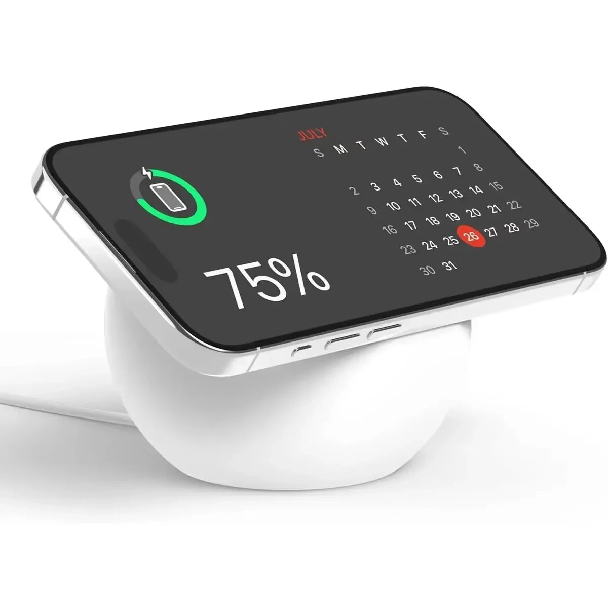 Apple MagSafe-Compatible Wireless Charger Stand – Magnetic Silicone Charging Base