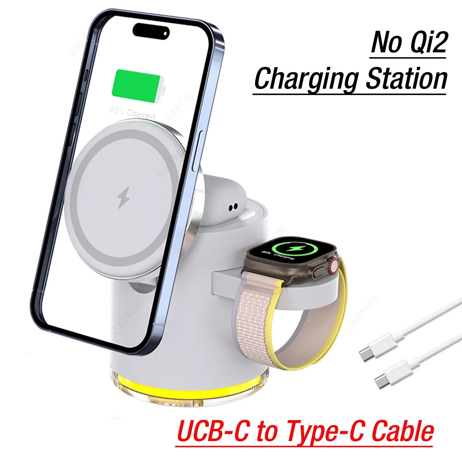 3 in 1 Magnetic Wireless Charger Station Qi2 Quick Fast Charging Stand