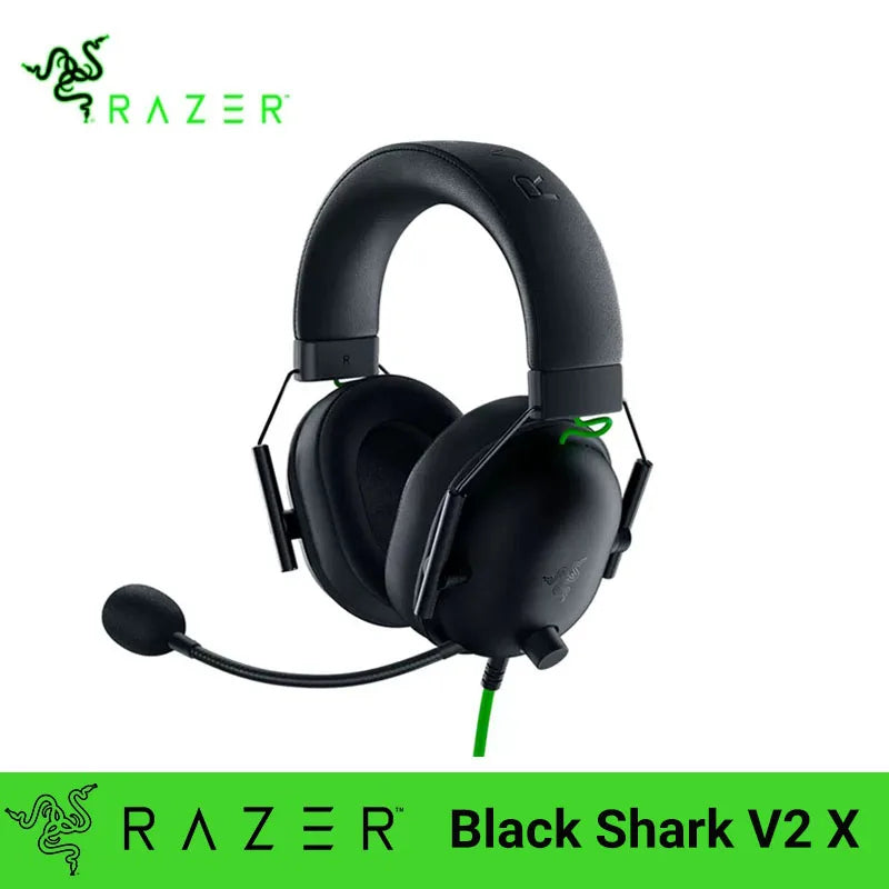 Razer BlackShark V2 X Headphone Wired Gaming Headset: 7.1 Surround Sound- Game For PS4,PS5, Nintendo Switch, Xbox