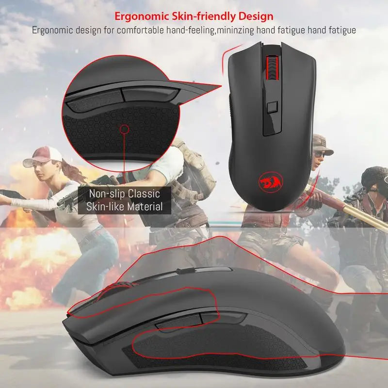 Redragon M652 Optical 2.4G Wireless Mouse with USB Receiver