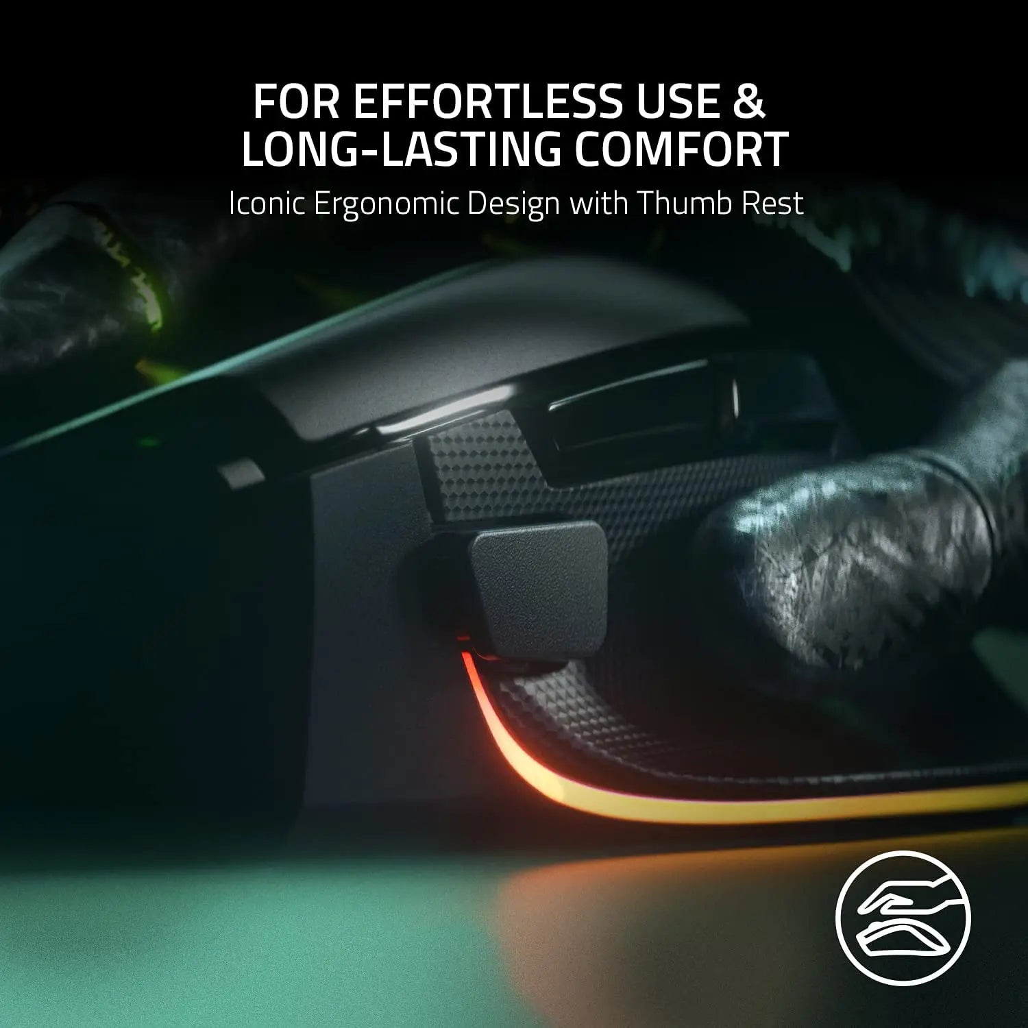 Razer Basilisk V3 Ergonomic Gaming Mouse – 26K DPI Optical Sensor, Chroma RGB, Fastest Gaming Mouse Switches, Fully Customizable