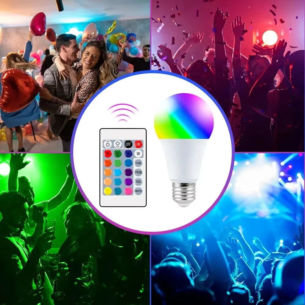 Remote Control Smart 16 Colors RGB Bulb Dimmable