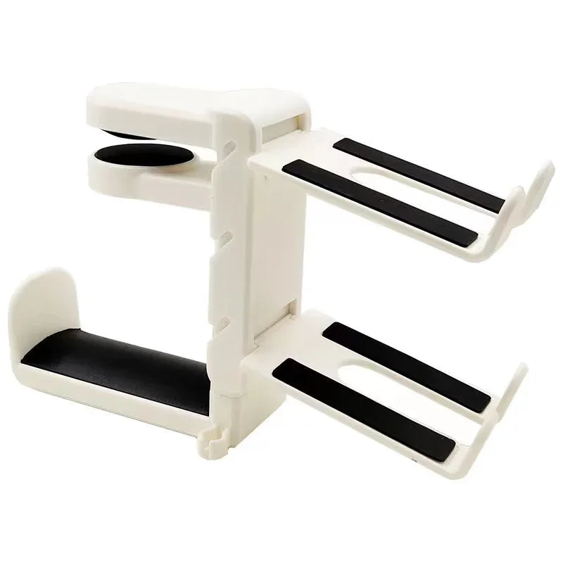 2-in-1 Gaming Headphone Stand – Adjustable Desk Edge Hook & Gamepad Headset Holder for Gamers