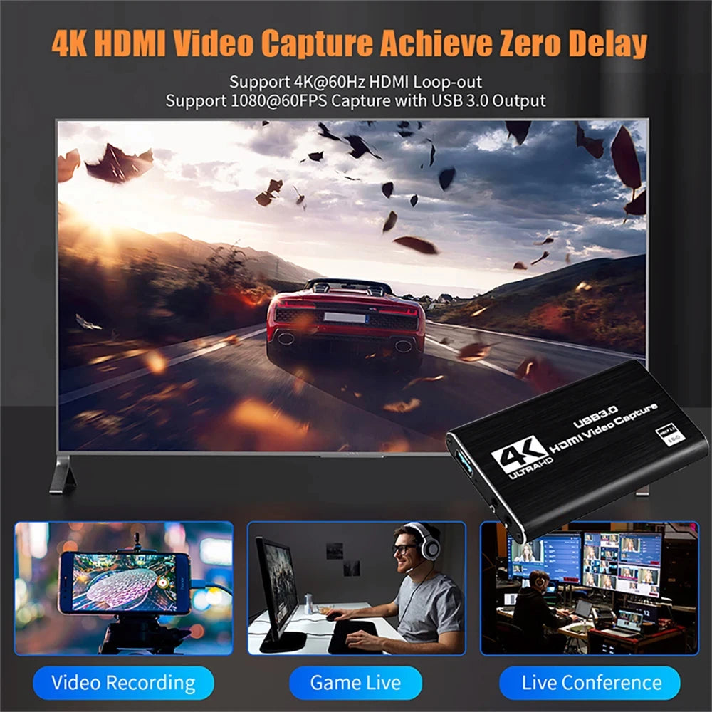 4k 1080p 60fps HD Video Capture Card