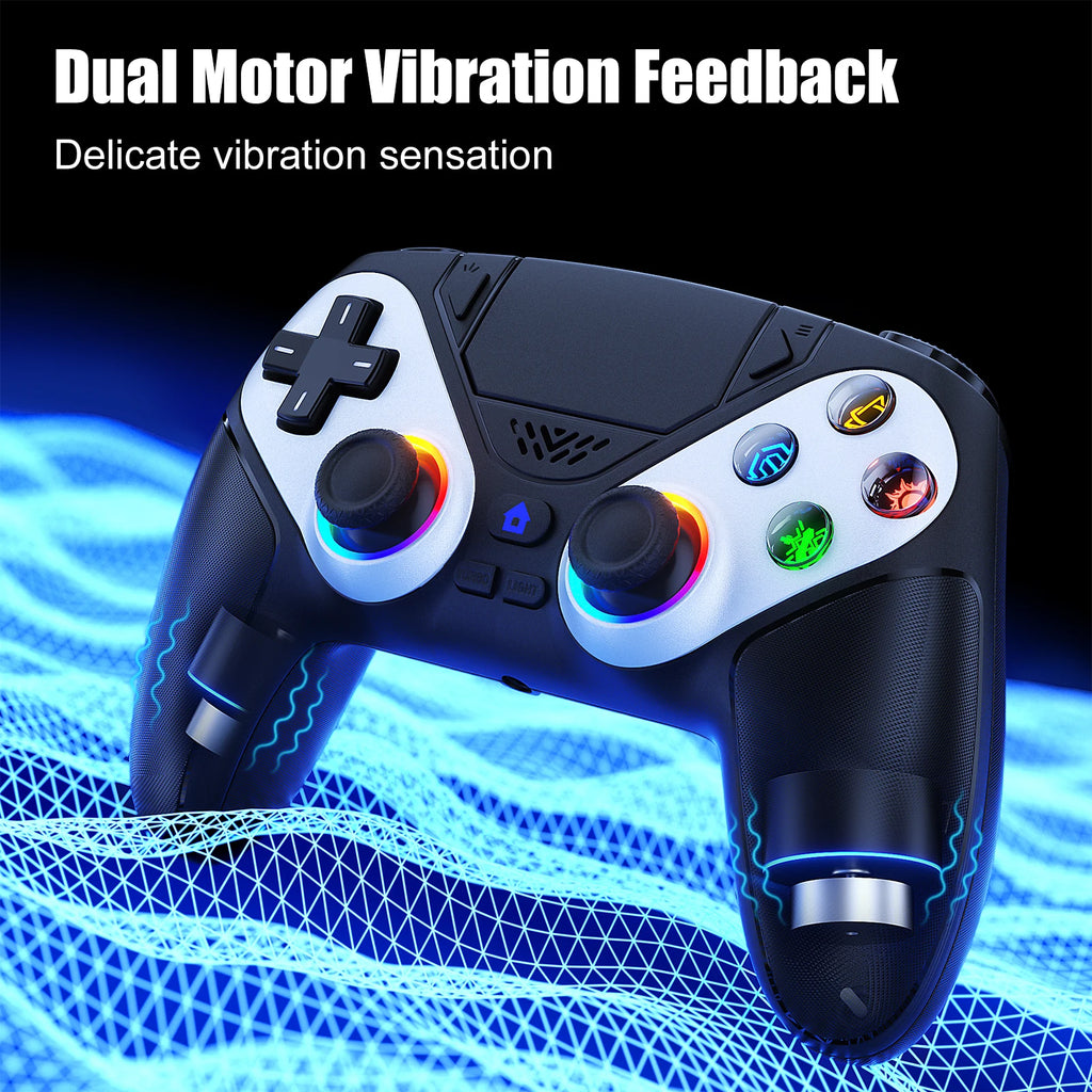 Controller For PS5 Console RGB Lights Wireless Gamepad for Playstion 5 Pro/Slim/PC Game Rocker W/ Turbo Touchpad Hall Trigger