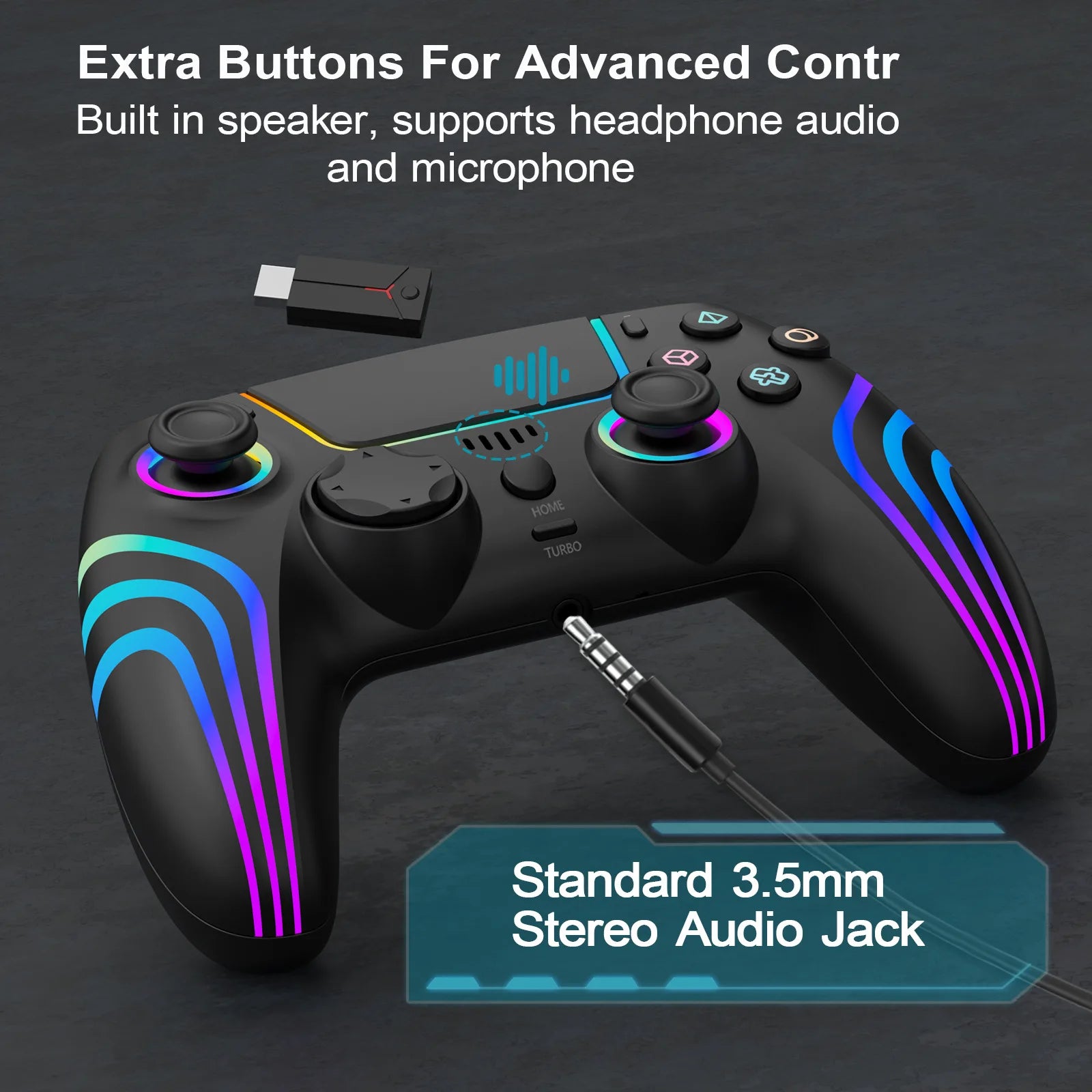 Wireless Game Controller For PlayStation 5 Gamepad With Dual Vibration RGB Light Joystick for PS5/PS5 Slim/PS5 Pro Accessories