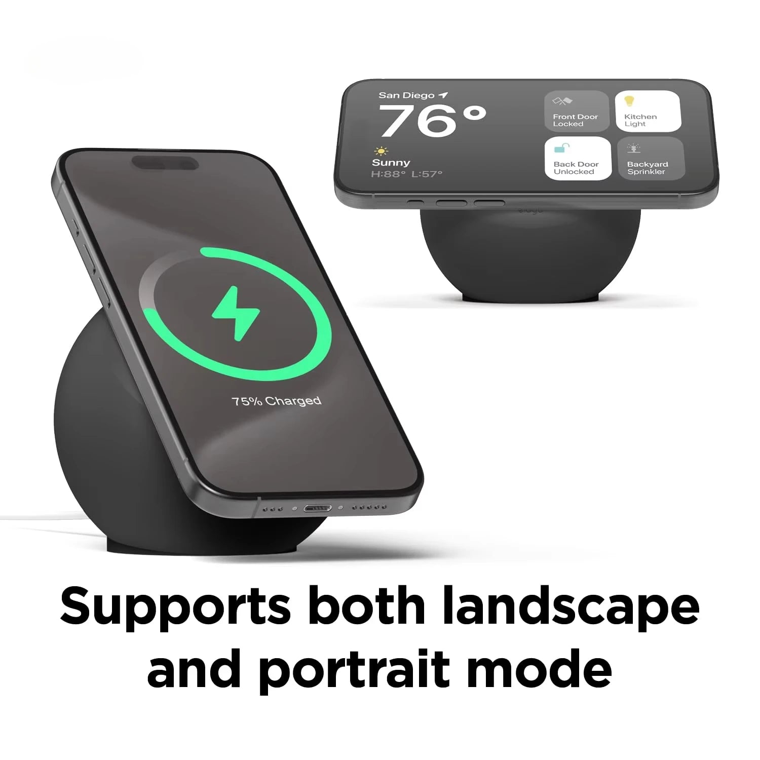 Apple MagSafe-Compatible Wireless Charger Stand – Magnetic Silicone Charging Base