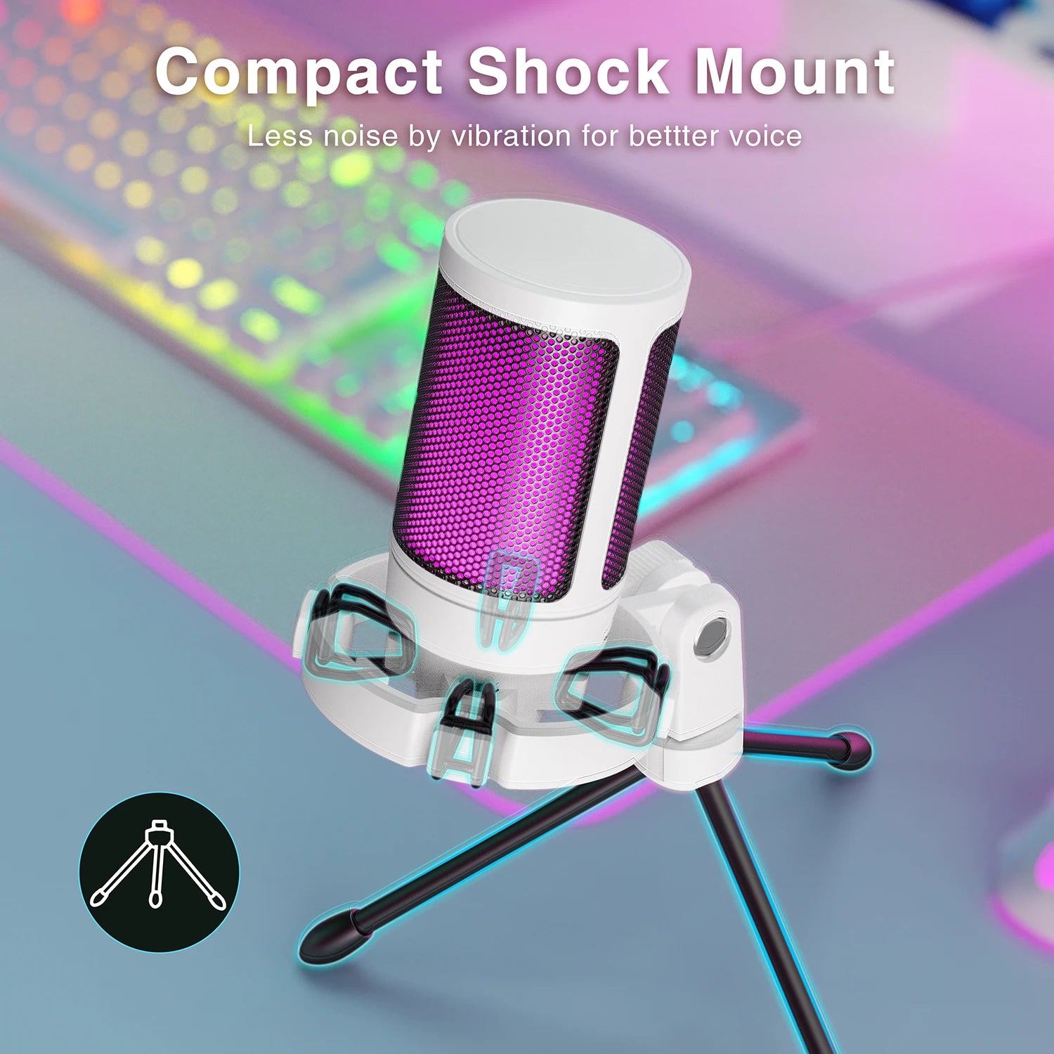 USB Gaming Microphone with Quick Mute