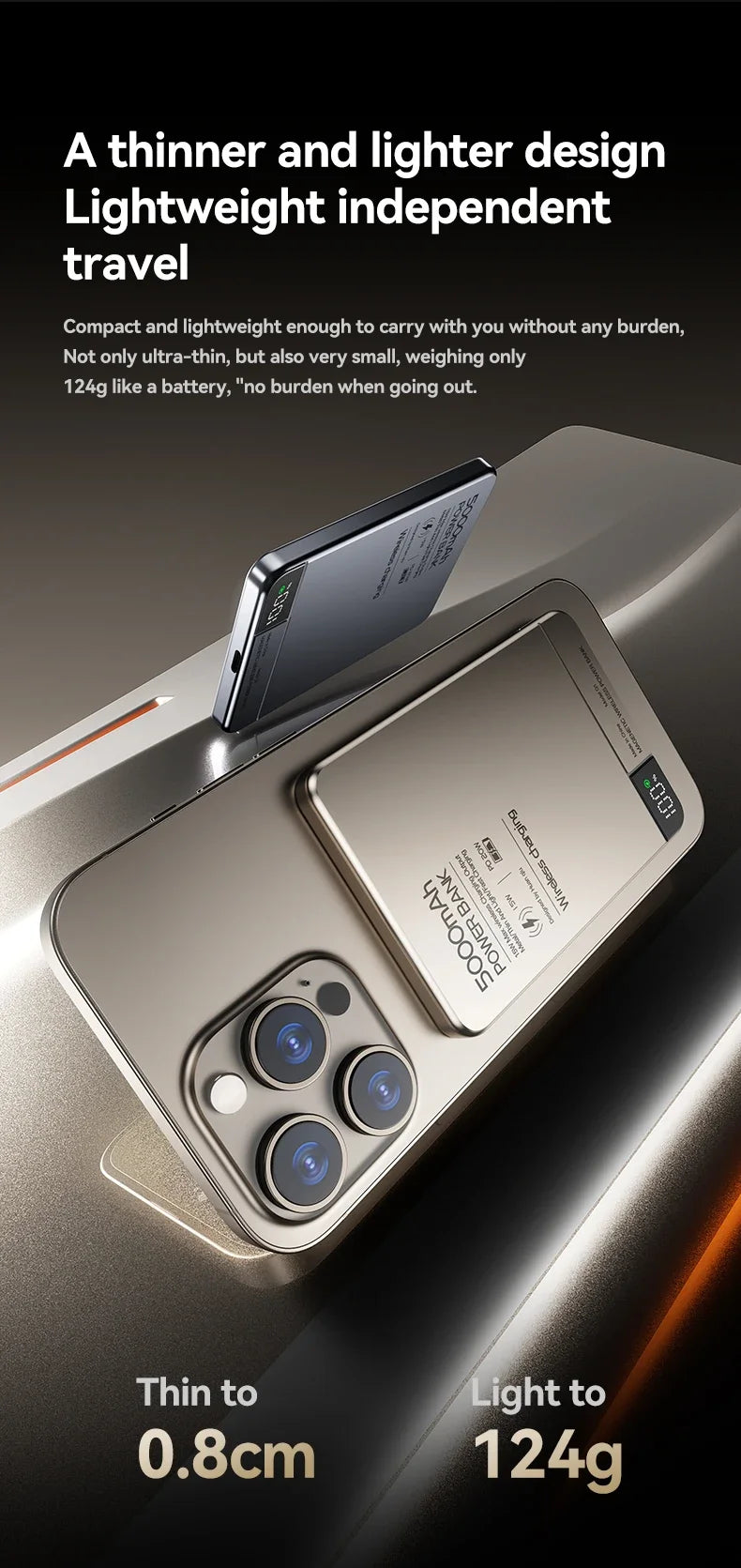 10000mAh Directional Fast Charge 22.5W Power Bank External Battery