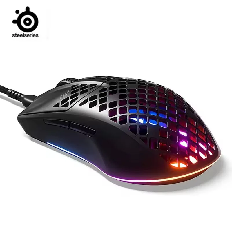 SteelSeries Aerox 3 - Super Light Gaming Mouse - 8,500 CPI TrueMove Core Optical Sensor - Ultra-lightweight Water Resistant Design - Universal USB-C connectivity