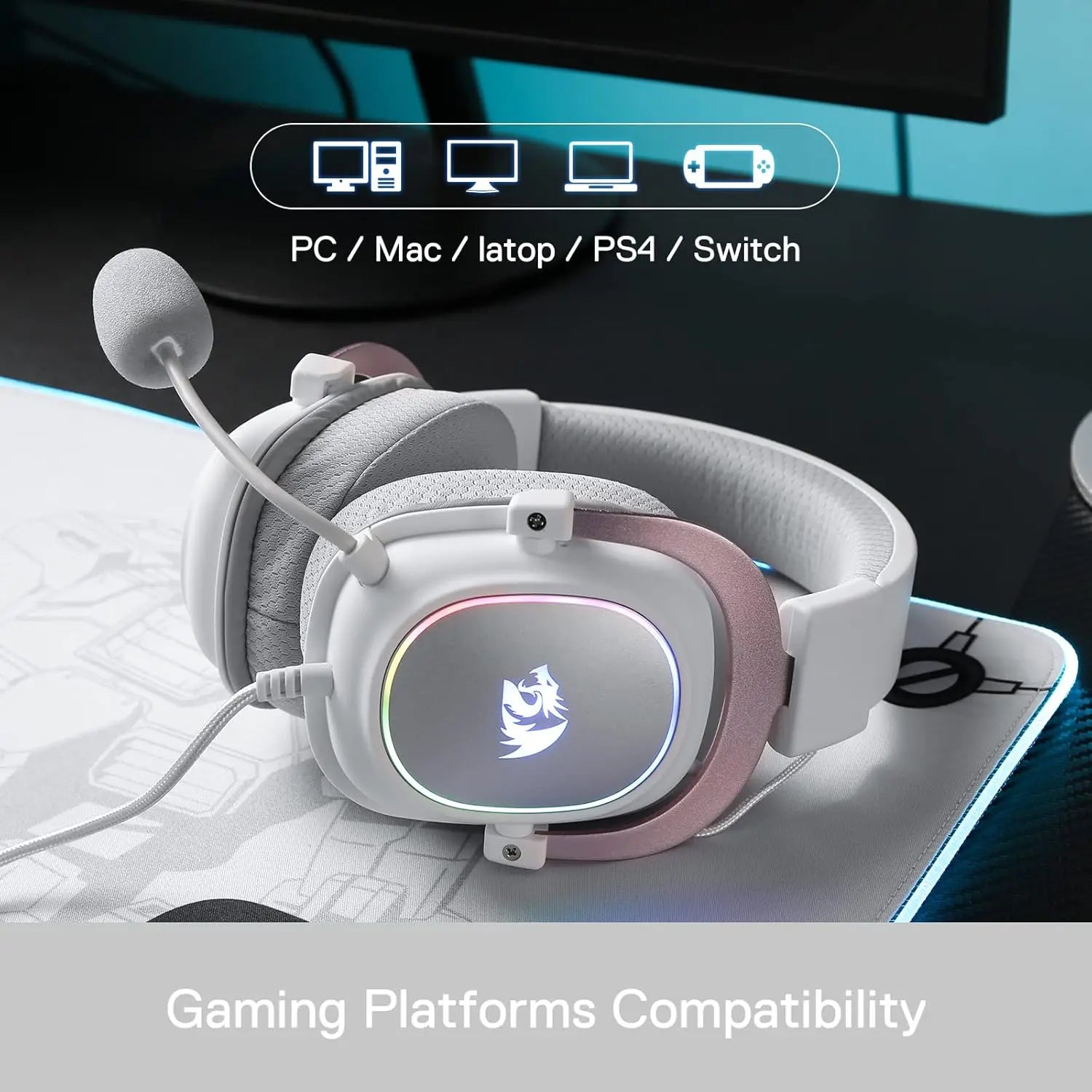 Redragon H510 Zeus-X RGB Wired Gaming Headset – 7.1 Surround Sound, Backlit RGB, Multi-Platform Compatibility