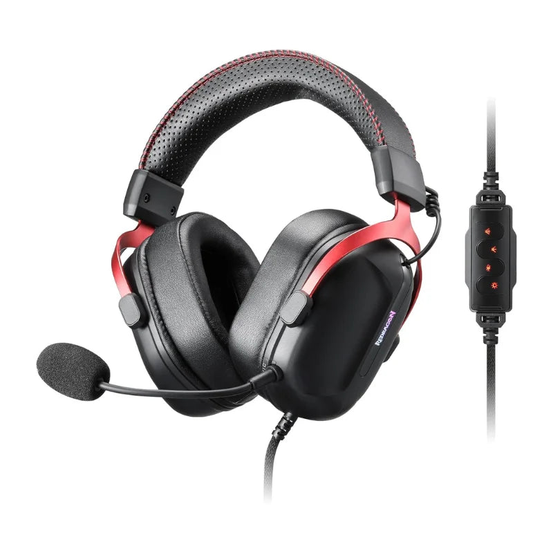 Redragon H312 Wired Gaming Headset, 7.1 Surround Sound, Noise-canceling Microphone