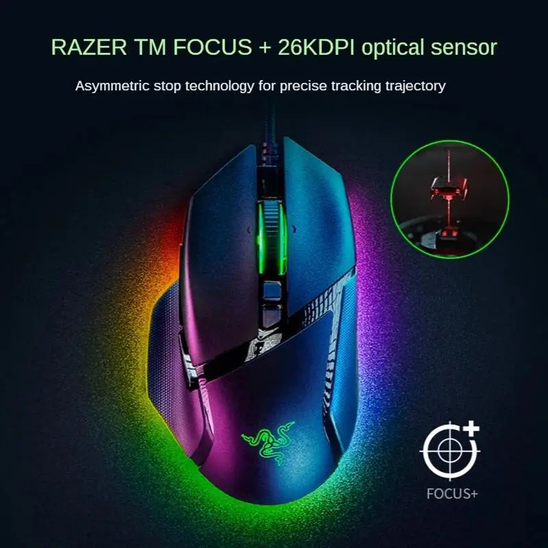 Razer Basilisk V3 Ergonomic Gaming Mouse – 26K DPI Optical Sensor, Chroma RGB, Fastest Gaming Mouse Switches, Fully Customizable