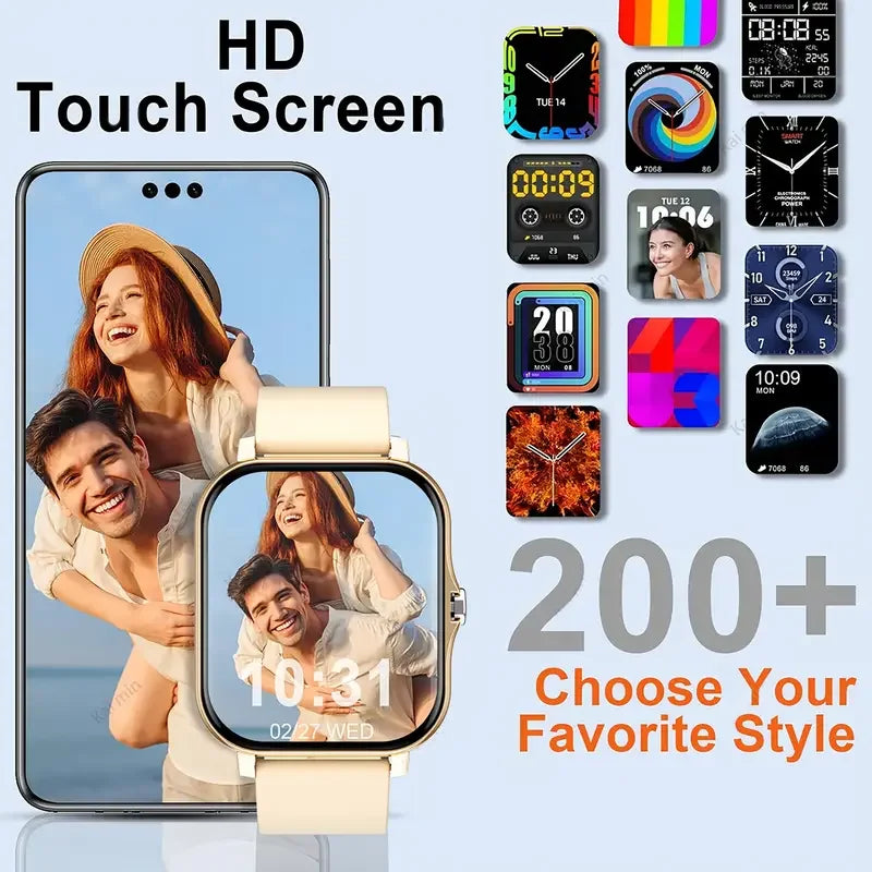 Bluetooth Smartwatch for Men & Women – Blood Pressure, Oxygen Tracker & More