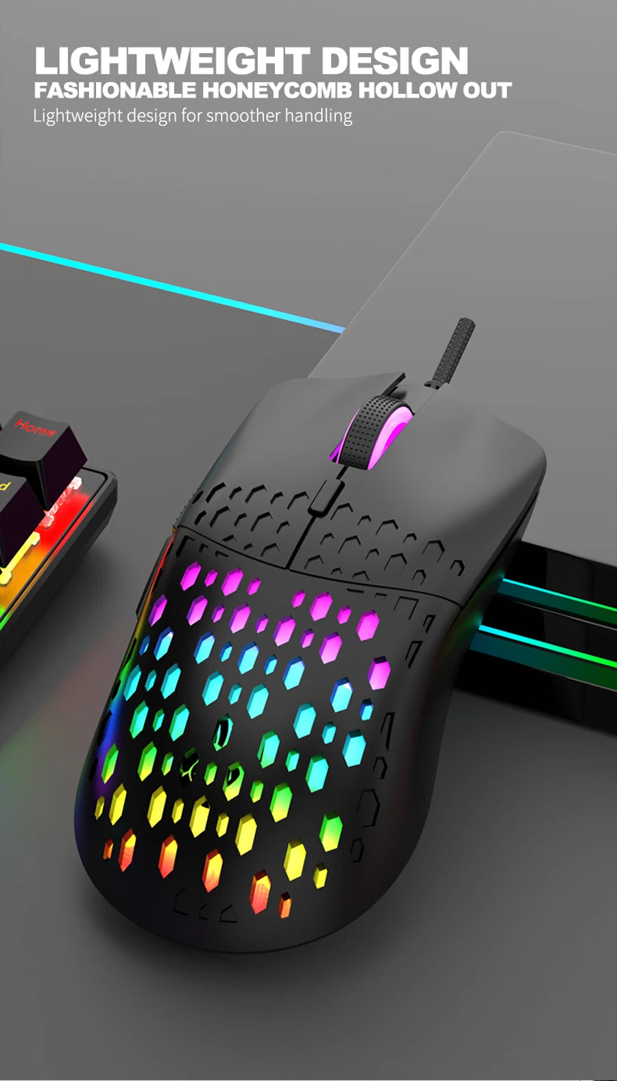 Wired RGB Gaming Mouse and Office For Microsoft Windows and Apple IOS System