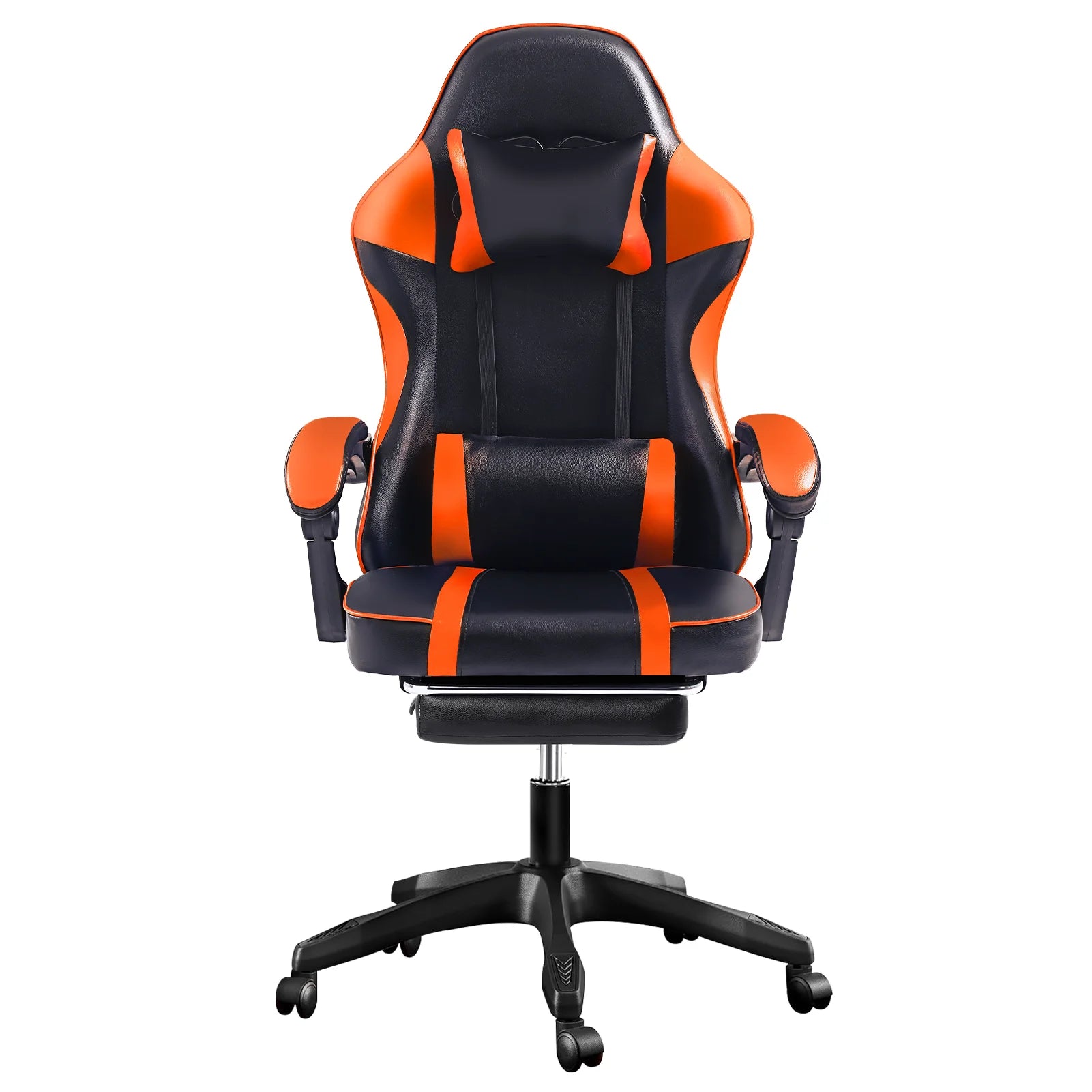 Ergonomic Gaming Chair with Footrest – High-Back PU Leather Computer Chair with Headrest, Lumbar Support & Reclining Backrest