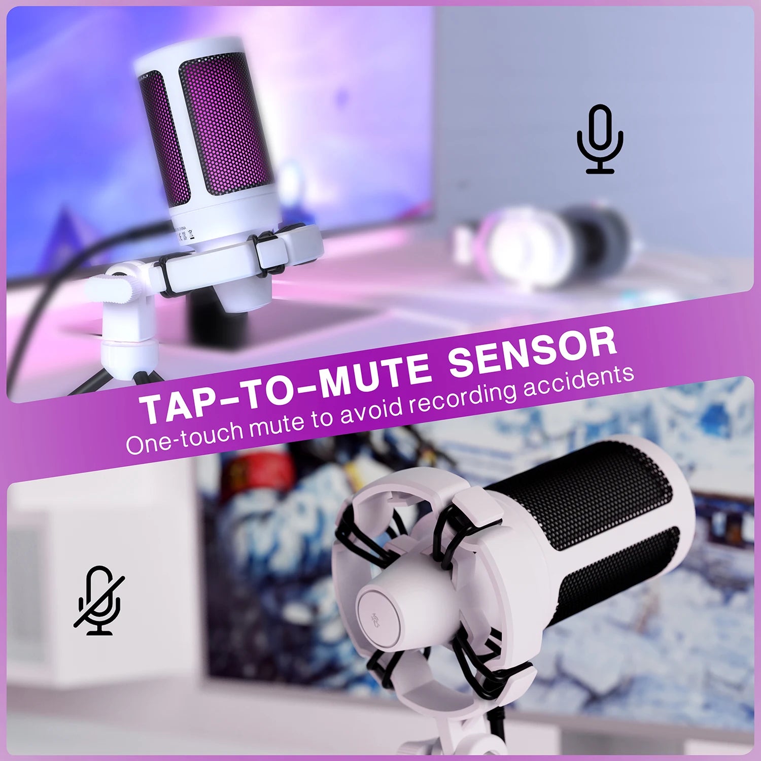 USB Gaming Microphone with Quick Mute