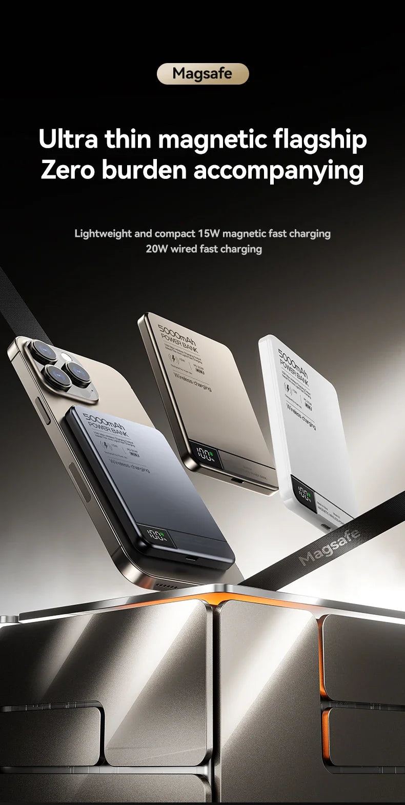 10000mAh Directional Fast Charge 22.5W Power Bank External Battery