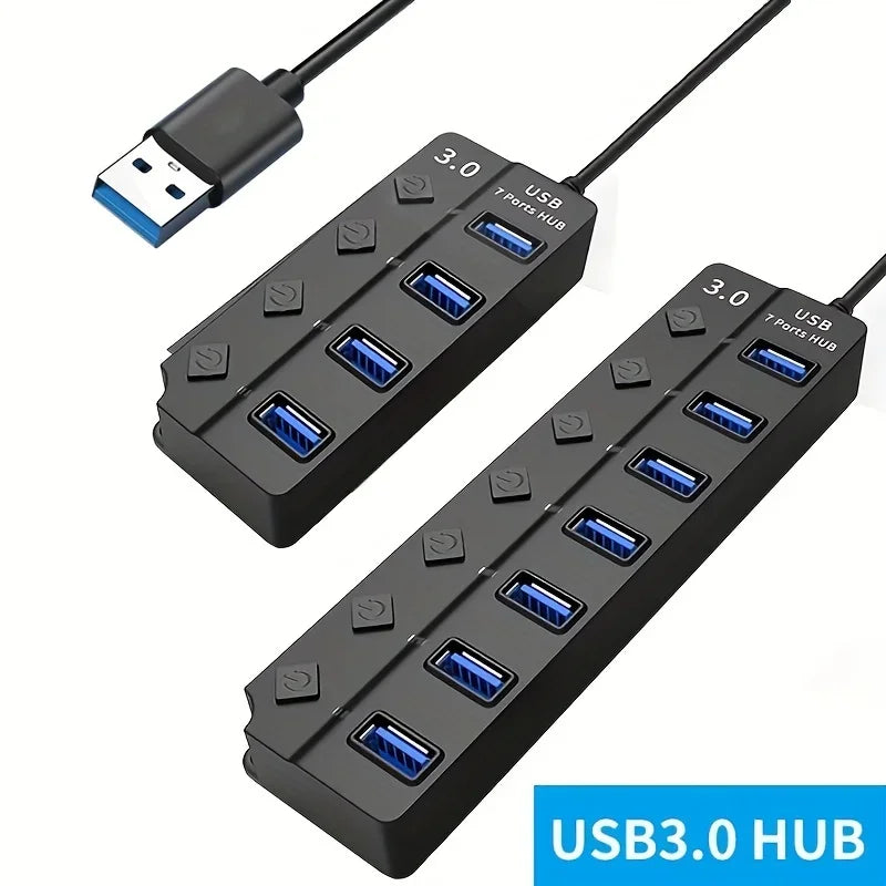 4/7-Port USB 3.0 Hub with LED Indicator