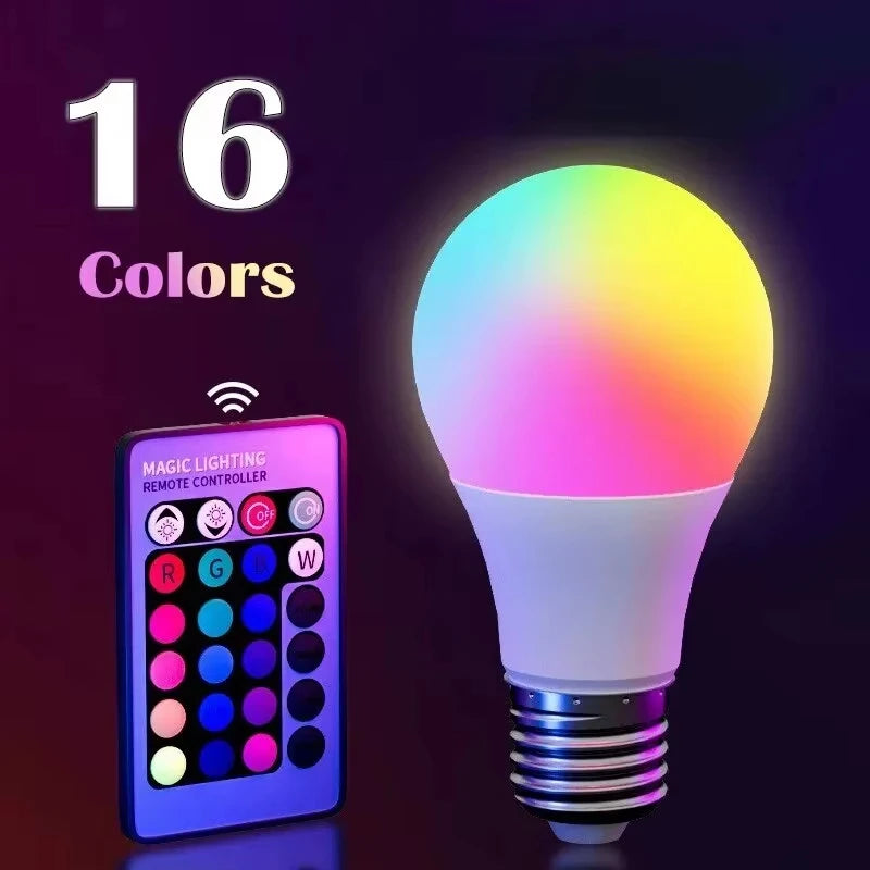 Remote Control Smart 16 Colors RGB Bulb Dimmable