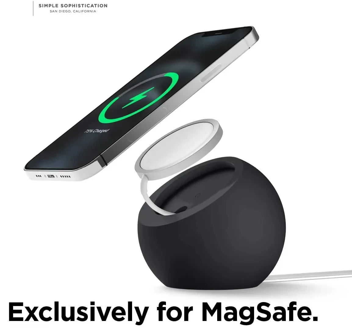 Apple MagSafe-Compatible Wireless Charger Stand – Magnetic Silicone Charging Base