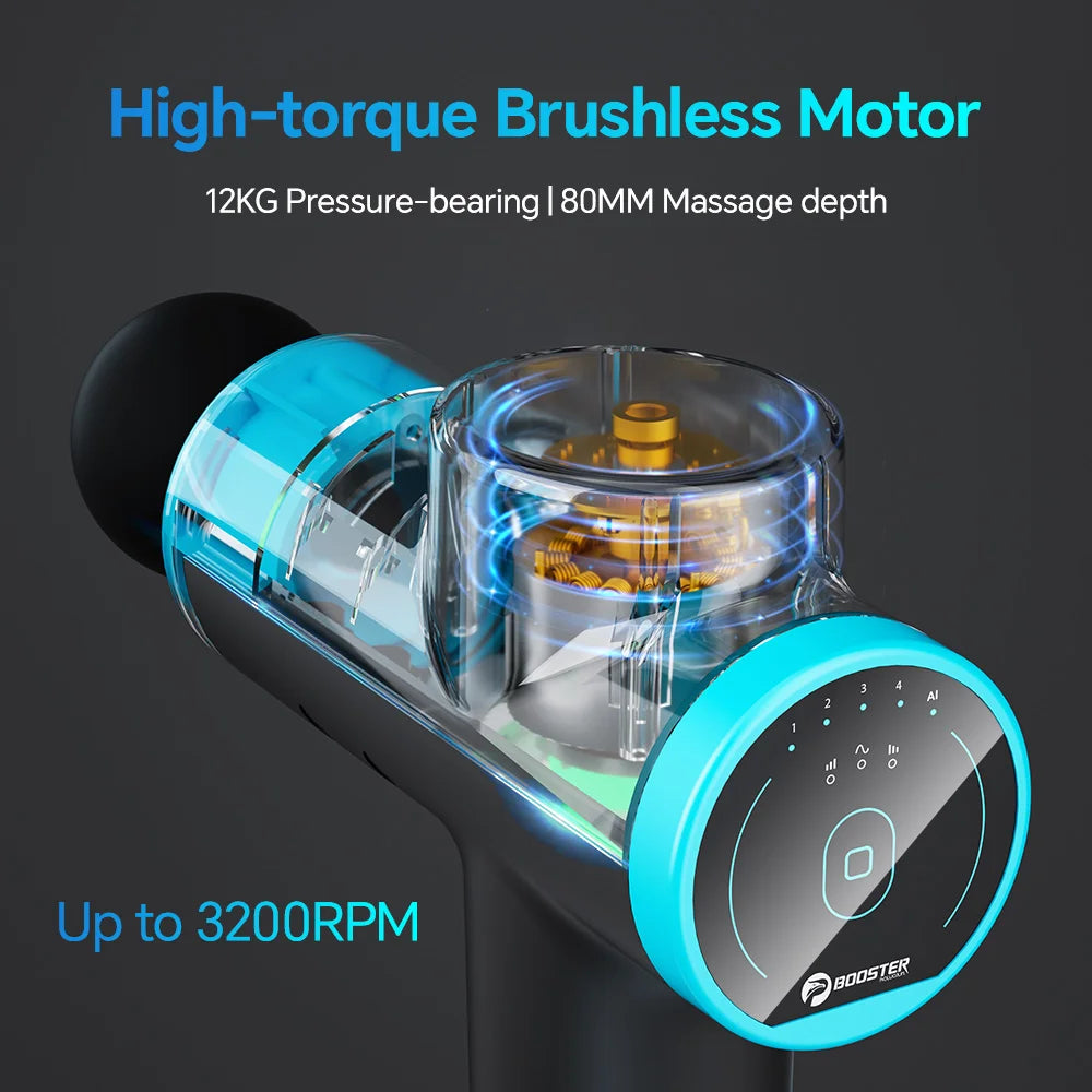 BOOSTER M2-12V LCD Display Massage Gun Professional Deep Muscle Massager