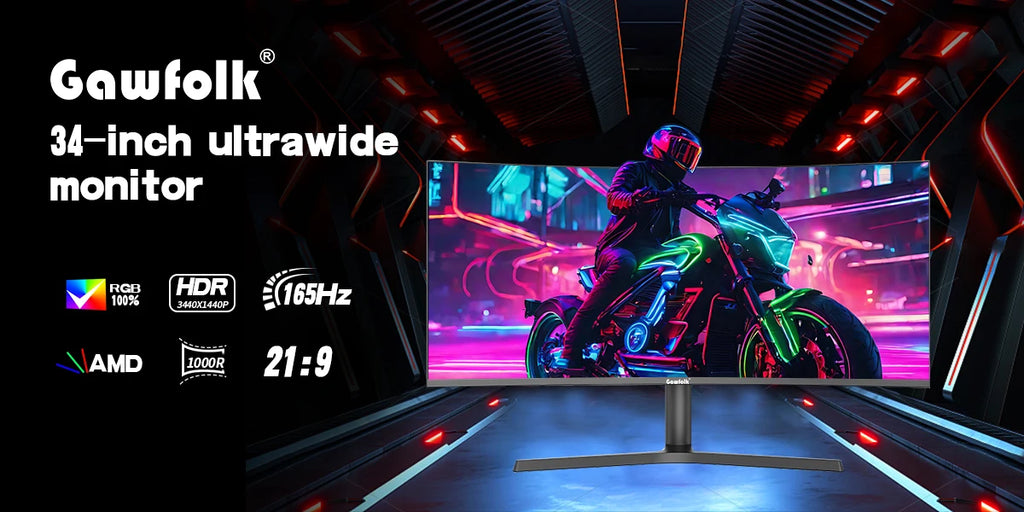 34'' 144Hz Curved Gaming Monitor Bezel-less