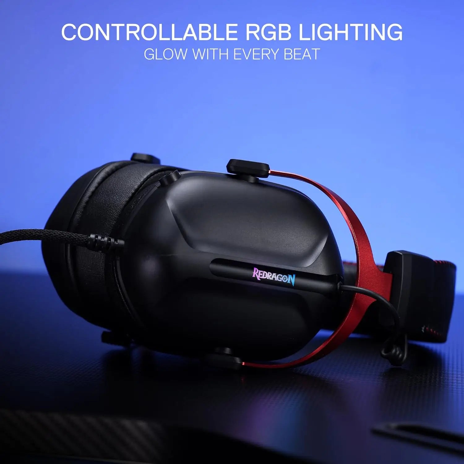 Redragon H312 Wired Gaming Headset, 7.1 Surround Sound, Noise-canceling Microphone