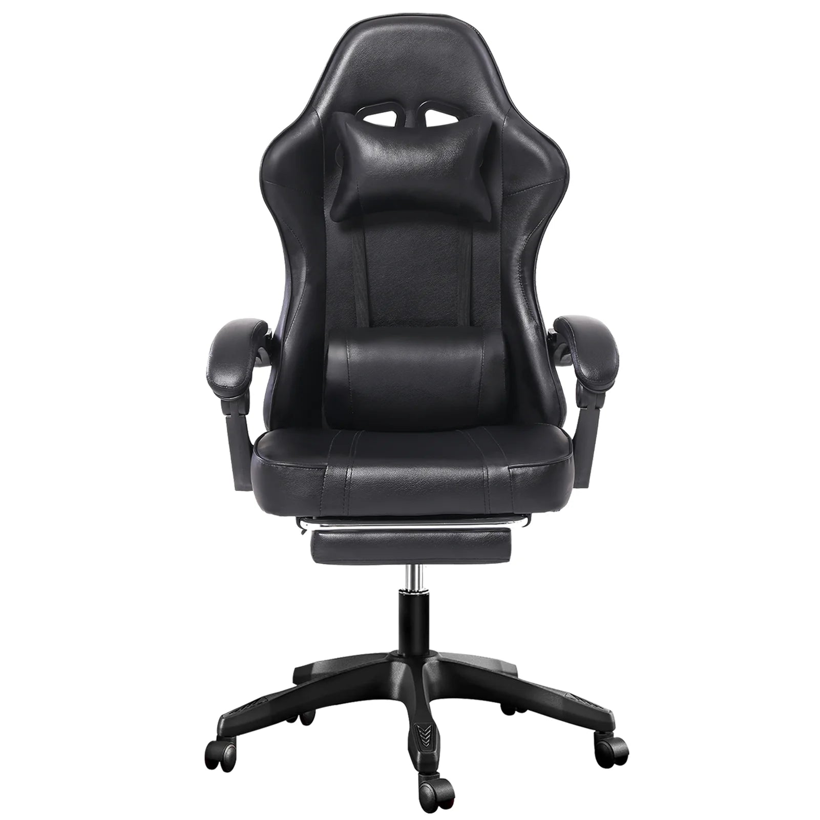 Ergonomic Gaming Chair with Footrest – High-Back PU Leather Computer Chair with Headrest, Lumbar Support & Reclining Backrest