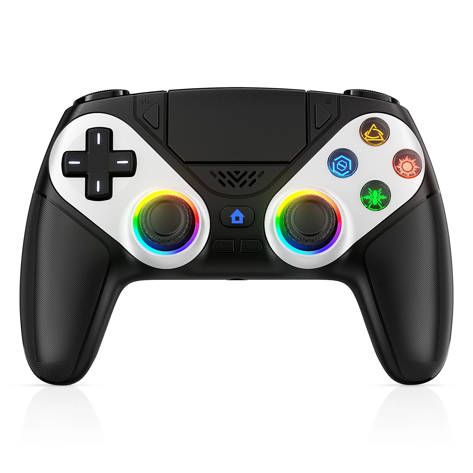 Controller For PS5 Console RGB Lights Wireless Gamepad for Playstion 5 Pro/Slim/PC Game Rocker W/ Turbo Touchpad Hall Trigger