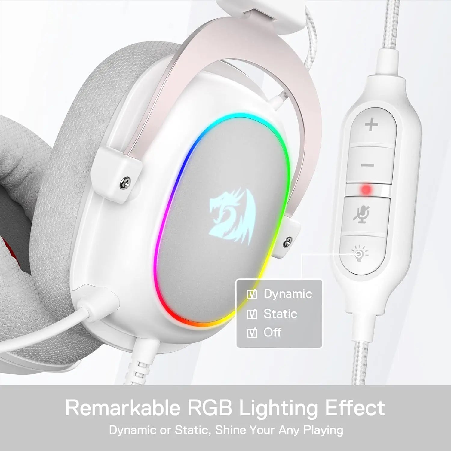 Redragon H510 Zeus-X RGB Wired Gaming Headset – 7.1 Surround Sound, Backlit RGB, Multi-Platform Compatibility