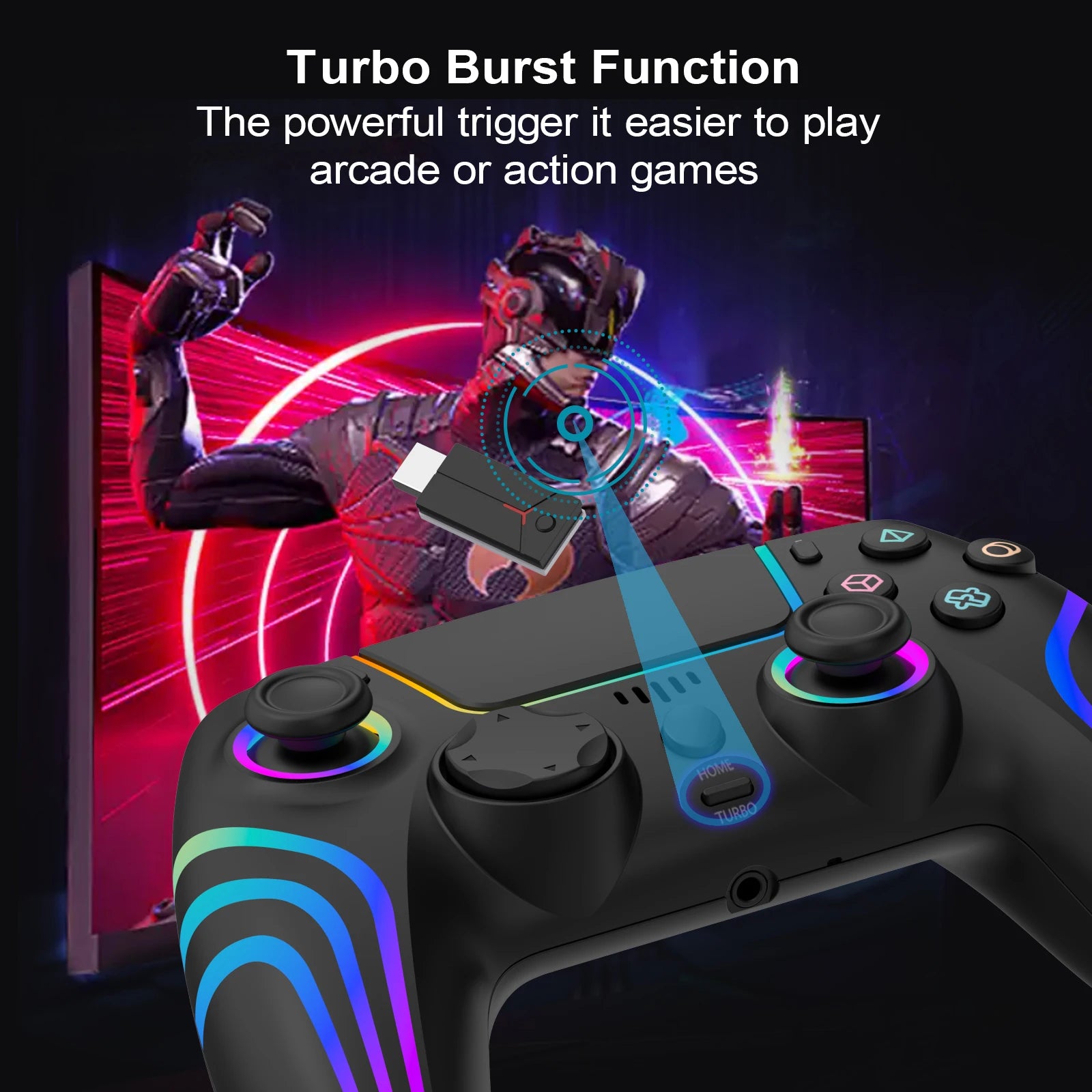 Wireless Game Controller For PlayStation 5 Gamepad With Dual Vibration RGB Light Joystick for PS5/PS5 Slim/PS5 Pro Accessories
